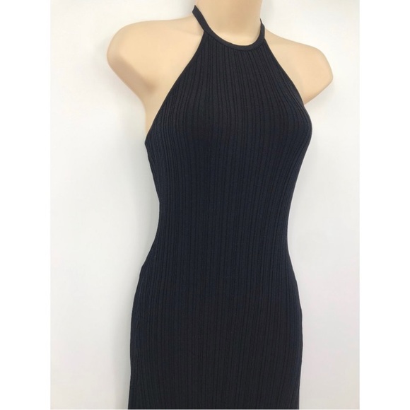 DISSH Riley Ribbed High Neck Halter Midi Dress - Medium - Picture 3 of 7